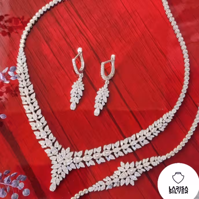 سرویس نقره جواهری رومانیا طرح جواهری 