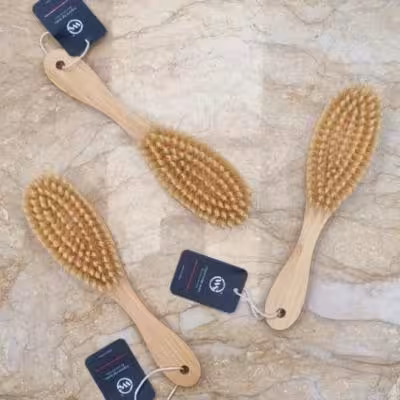 فرچه برس سر بیضی دسته چوبی