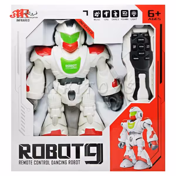 اسباب بازی ربات کنترلی موزیکال سفید قرمز ROBOT REMOT CONTROL