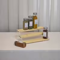 استند جا ادویه مکارتی 20عددی عمده ترکیب پلاکسی و چوب سه طبقه مدل 010 ارتین شاتوت (پس کرایه)