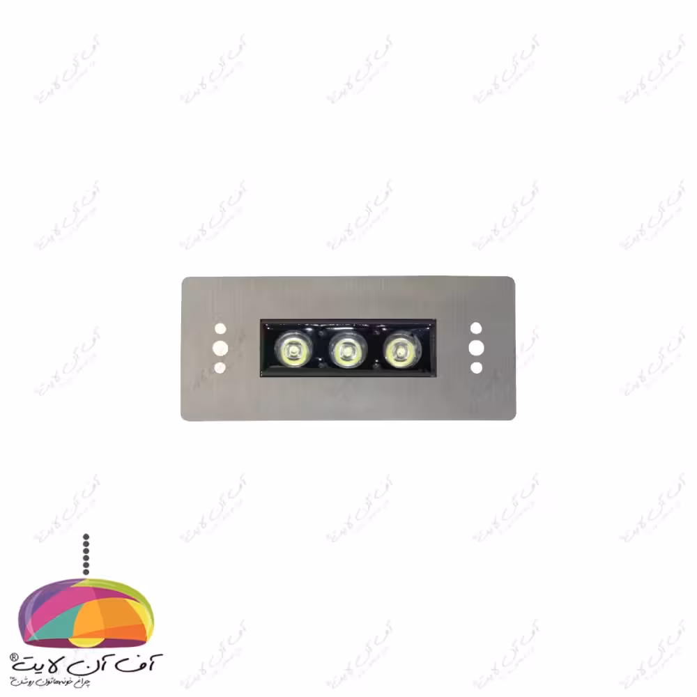 چراغ استخری توکار مستطیل 3 وات بدنه استیل LEDMAN