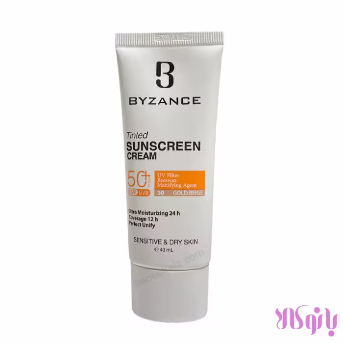 ضد آفتاب بیزانس رنگی مناسب پوست خشک با SPF 50