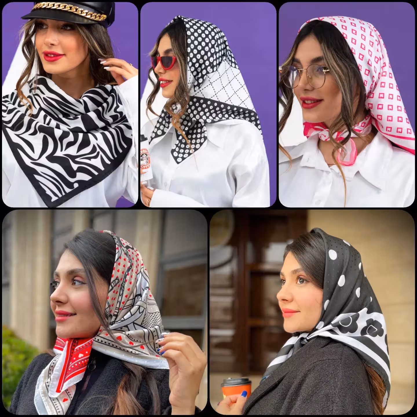 روسری مینی ساتن توییل درجه یک