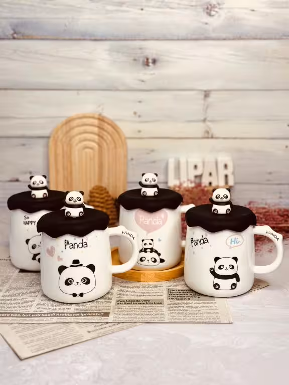 ماگ پاندایی درب سیلیکونی کد 0983