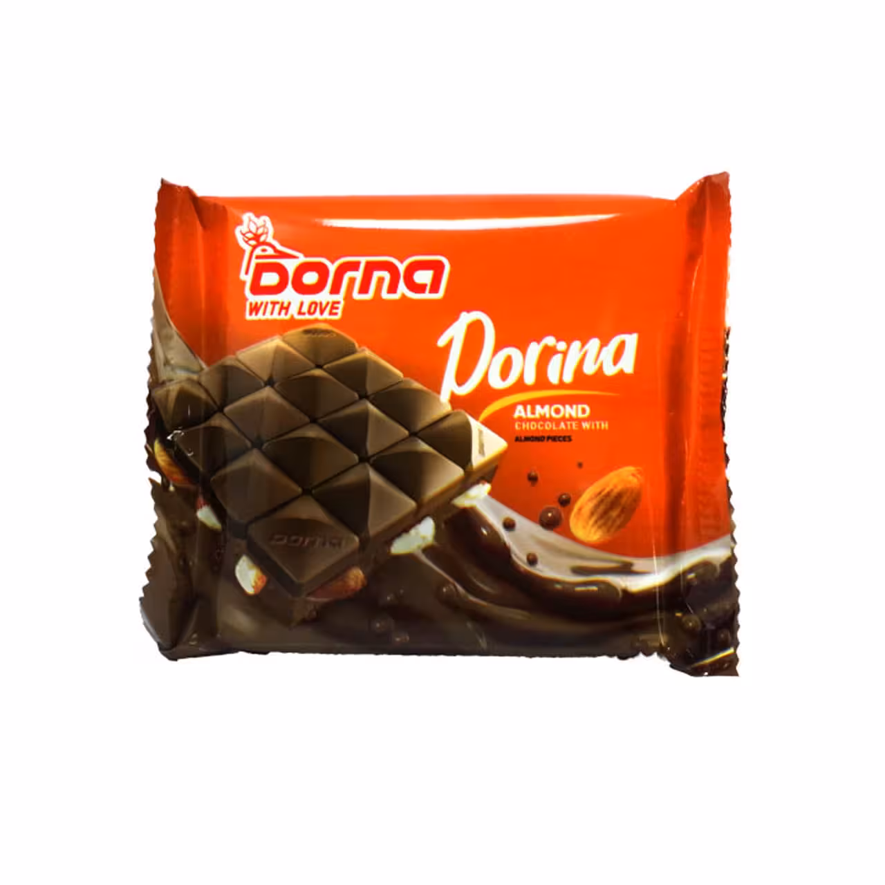 شکلات کاکائویی ساده با مغز بادام درینا درنا – 60 گرم