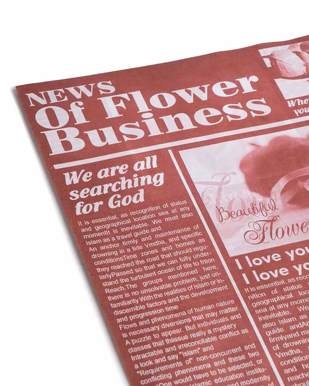 روزنامه انگلیسی زمینه زرشکی