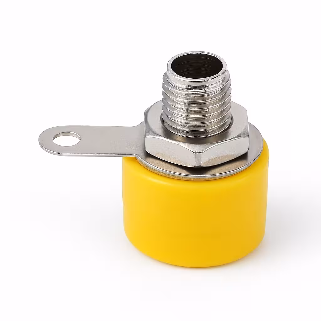 فیش موزی مادگی کوچک 4mm زرد