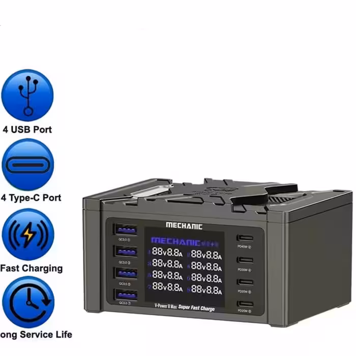 شارژر رومیزی مکانیک مدل v-power 8 max