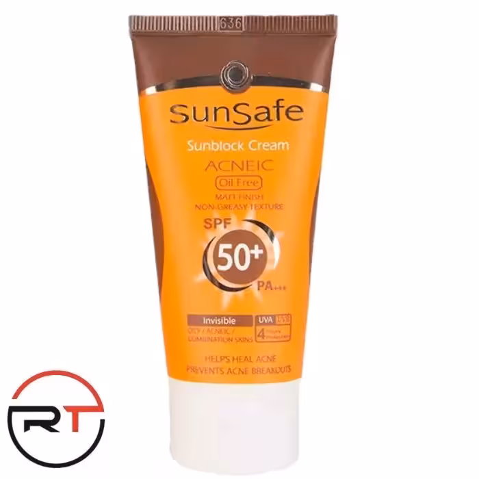 ضدآفتاب بی رنگ SPF50 فاقد چربی سان سیف
