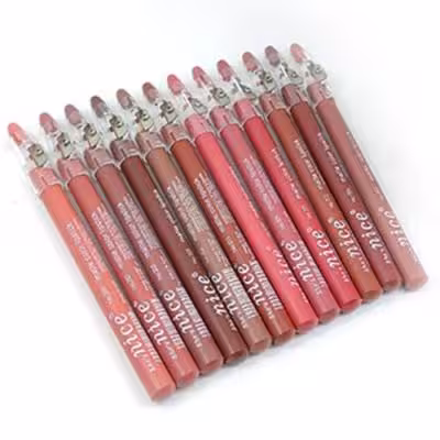 پک 12 عددی رژ لب مدادی تراش دار نایس nice