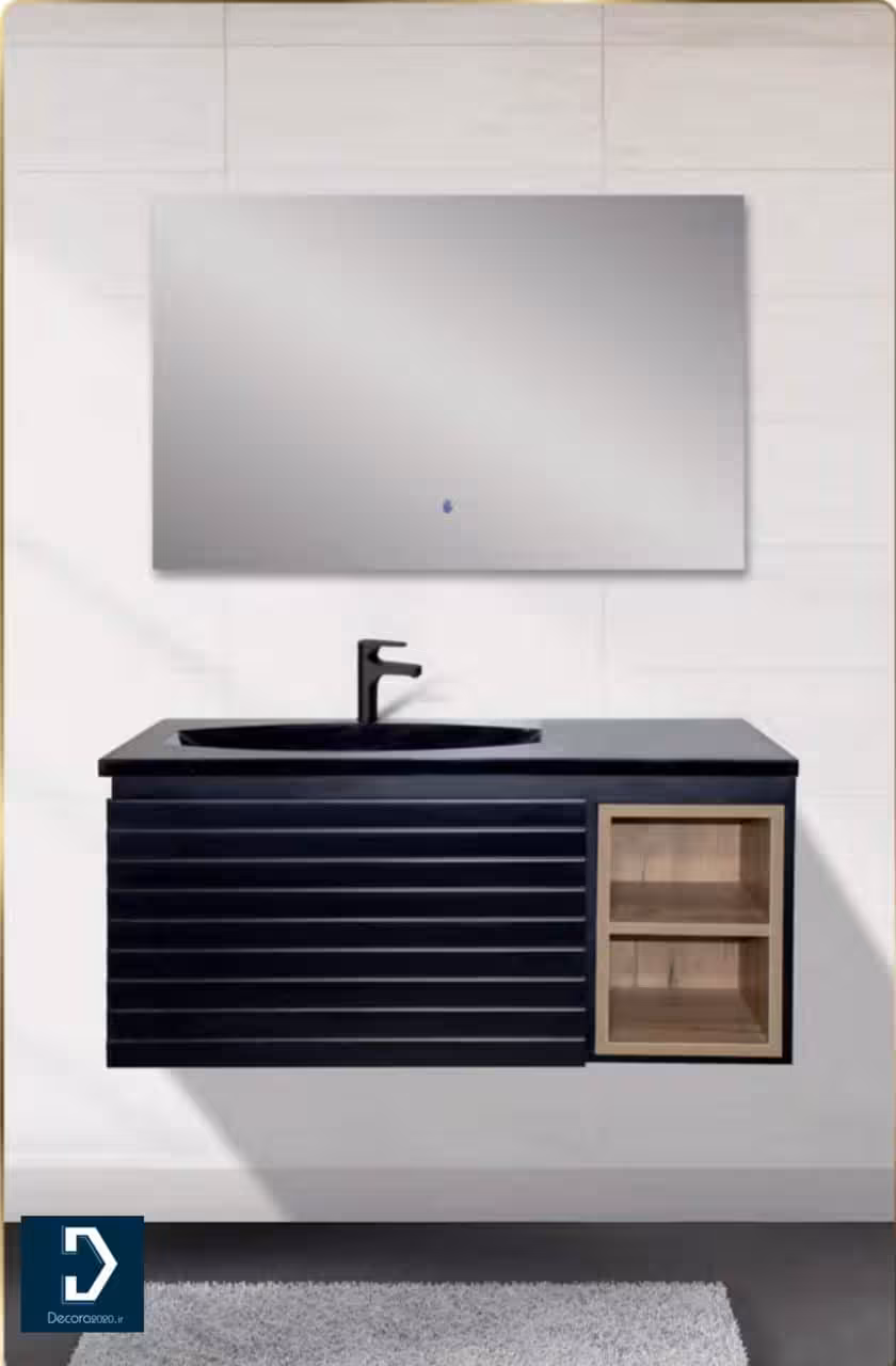 روشویی کابینتی لوکس کابین مدل 604B مشکی