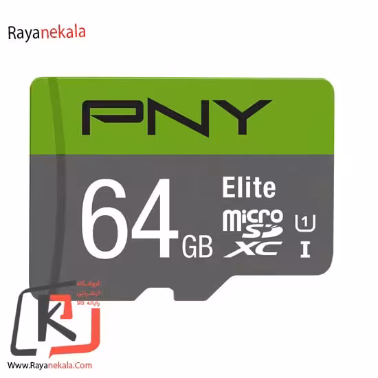 کارت حافظه microSDXC پی ان وای مدل Elite کلاس 10 استاندارد UHS-I U1 سرعت 100MBs ظرفیت 64 گیگابایت به همراه آداپتور SD
