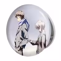 آینه جیبی خندالو طرح کیون و یوکی انیمه ناپدید شدن هارومی سوزومیا The Disappearance of Haruhi Suzumiya مدل تاشو کد 23136