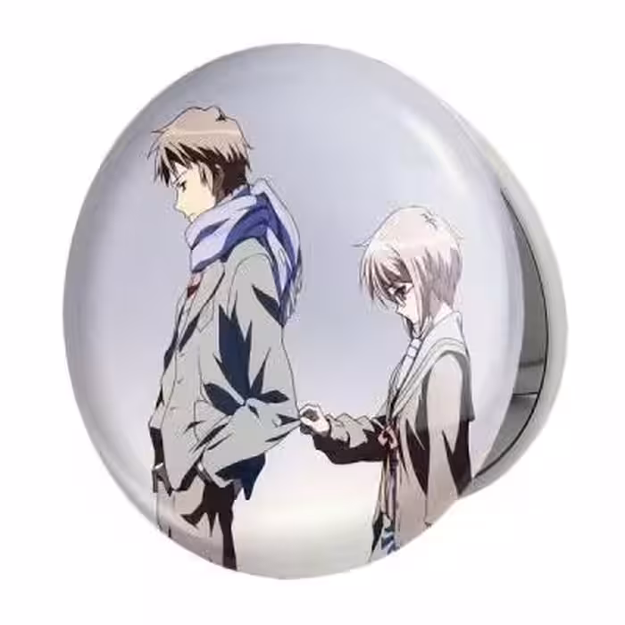 آینه جیبی خندالو طرح کیون و یوکی انیمه ناپدید شدن هارومی سوزومیا The Disappearance of Haruhi Suzumiya مدل تاشو کد 23136