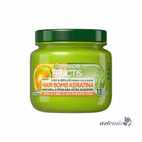 ماسک مو کراتین و آبرسان گارنیر Garnier Fructis Hair Bomb Keratina حجم 320 میلی‌لیتر