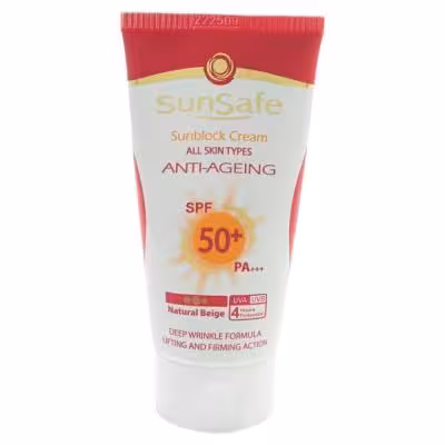 کرم ضد آفتاب رنگی سان سیف SPF 50 مدل All مناسب انواع پوست حجم 50 میلیلیتر