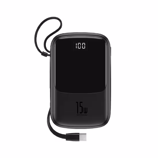 پاوربانک 10000 میلی‌آمپر  15 واتی بیسوس  مدل Baseus Qpow PPQD به‌همراه کابل USB-C