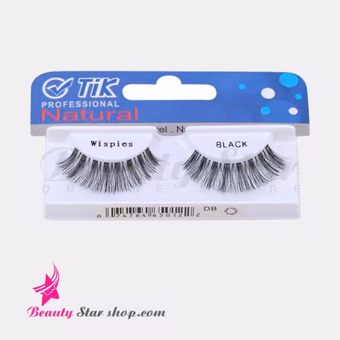 مژه مصنوعی جفتی تیک کارت مشکی نخ نامرئی مدل Wispies