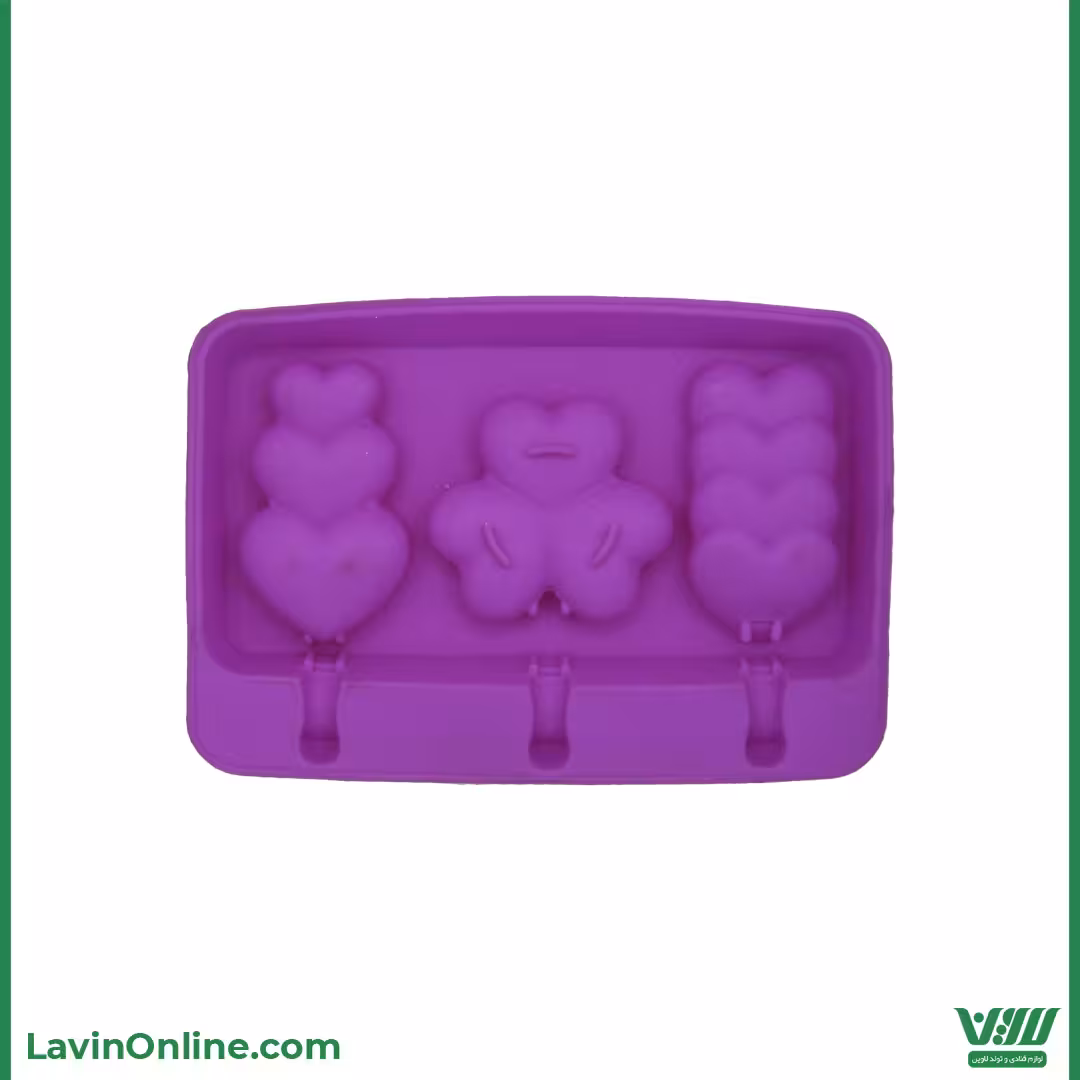 قالب سیلیکونی پاپسیکل قلب درهم