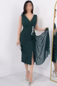 پیراهن زنانه ترک براق کرب  - 11432