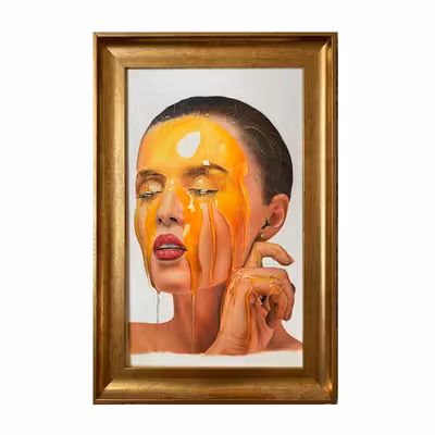 تابلو نقاشی رنگ و روغن طرح چهره کد 200