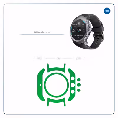 برچسب ماهوت طرح Matte Green مناسب برای ساعت هوشمند ال جی Watch Sport
