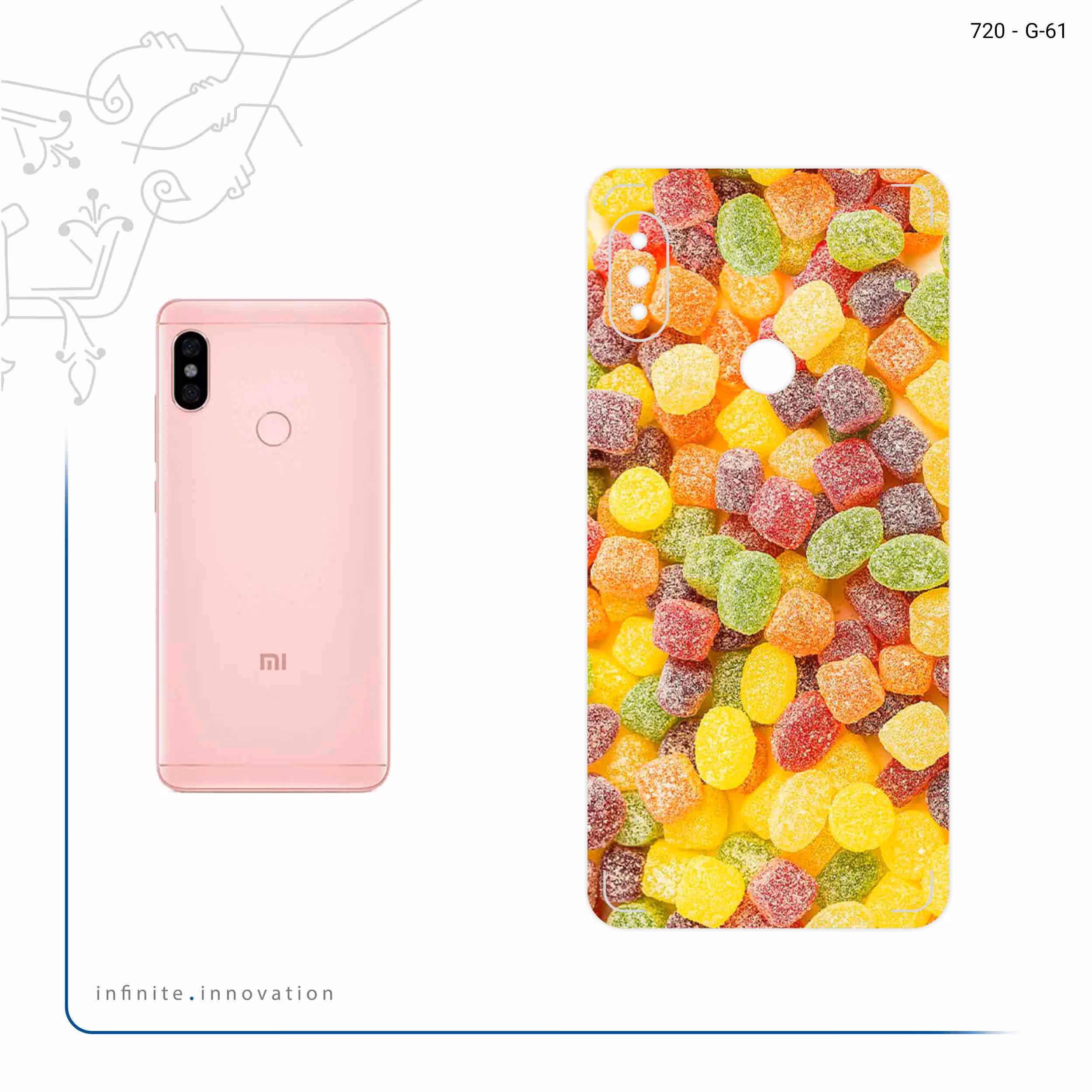 برچسب پوششی ماهوت مدل Gummi candy 2 مناسب برای گوشی موبایل شیائومی Redmi Note 5 Pro