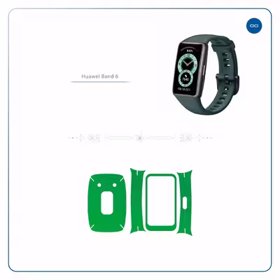 برچسب ماهوت طرح Matte Green مناسب برای ساعت هوشمند هوآوی band 6