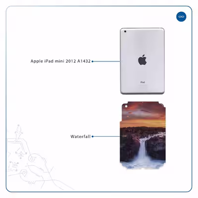 برچسب پوششی ماهوت مدل Waterfall مناسب برای تبلت اپل iPad mini 2012 A1432