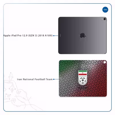 برچسب پوششی ماهوت مدل Iran-National-Football-Team مناسب برای تبلت اپل iPad Pro 12.9 (GEN 3) 2018 A1895