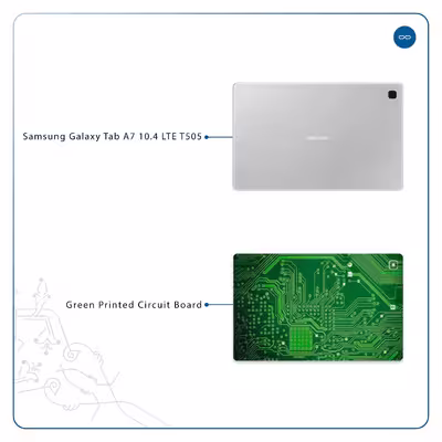برچسب پوششی ماهوت مدل Green Printed Circuit Board مناسب برای تبلت سامسونگ Galaxy Tab A7 10.4 LTE 2020 T505