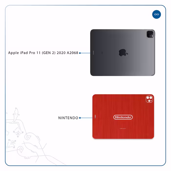 برچسب پوششی ماهوت مدل NINTENDO مناسب برای تبلت اپل iPad Pro 11 (GEN 2) 2020 A2068