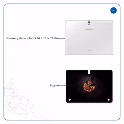 برچسب پوششی ماهوت مدل Pizza مناسب برای تبلت سامسونگ Galaxy Tab S 10.5 2014 T800