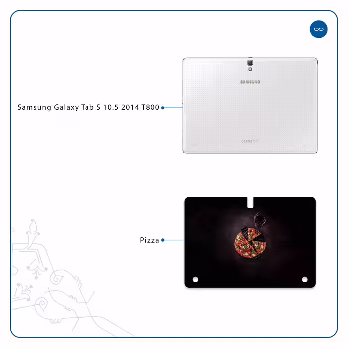 برچسب پوششی ماهوت مدل Pizza مناسب برای تبلت سامسونگ Galaxy Tab S 10.5 2014 T800