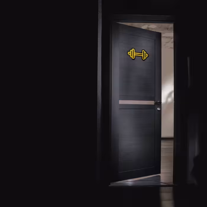 چراغ دیواری نئون دیزاین طرح Dumbbell-BL_YL