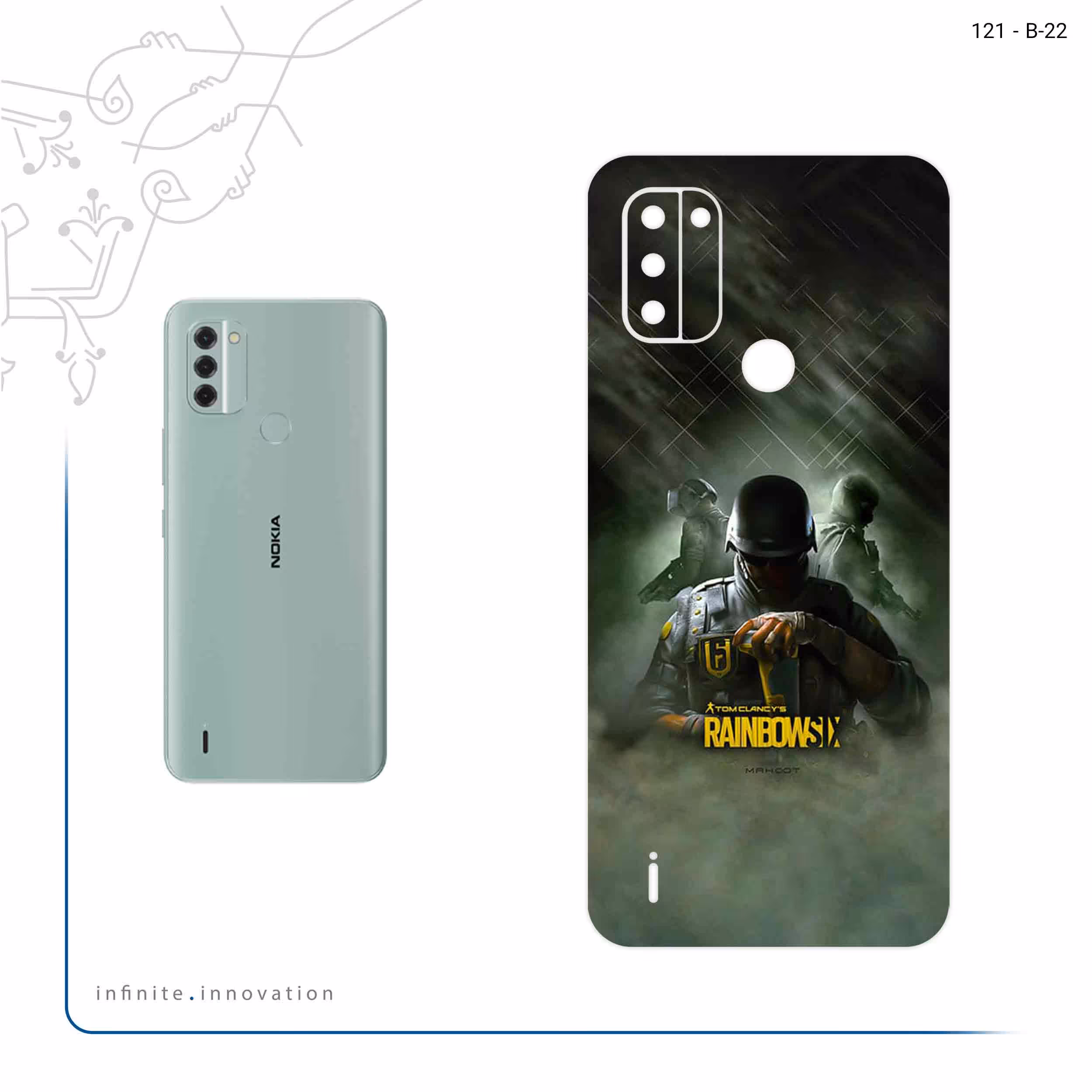 برچسب پوششی ماهوت مدل Rainbow_Six_Game مناسب برای گوشی موبایل نوکیا C31