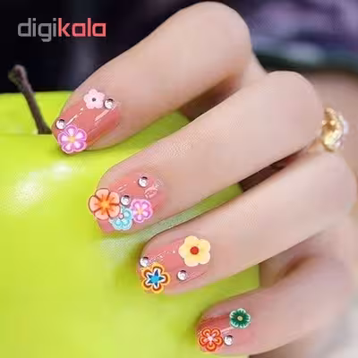 تزیین ناخن مدل گل ها و حیوانات مجموعه 2 عددی