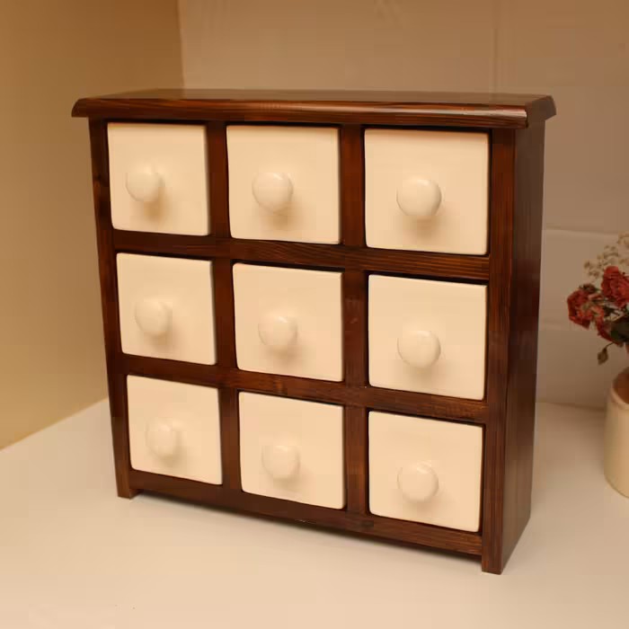 جا ادویه 9 پارچه مدل کشویی کد 09