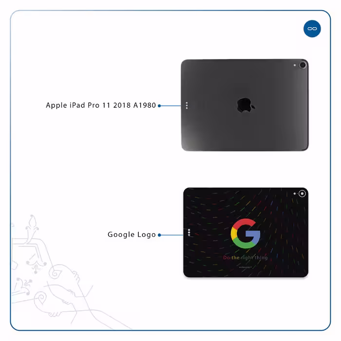 برچسب پوششی ماهوت مدل Google-Logo مناسب برای تبلت اپل iPad Pro 11 2018 A1980