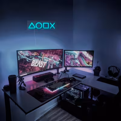 چراغ دیواری نئون دیزاین طرح Ps-Keys-GL_TBL