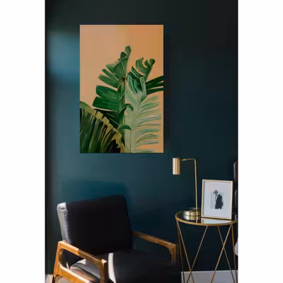 تابلو نقاشی رنگ روغن طرح برگ انجیری مدل FM05