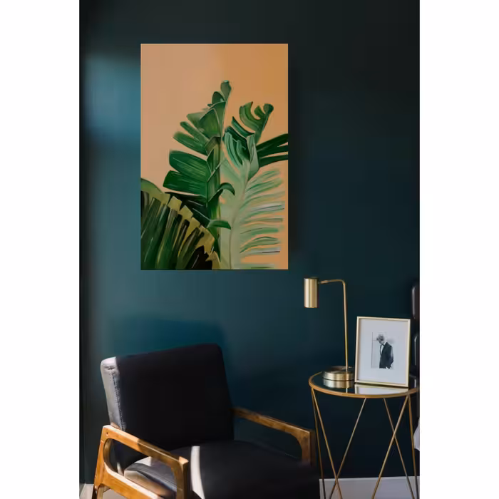 تابلو نقاشی رنگ روغن طرح برگ انجیری مدل FM05