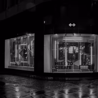 چراغ دیواری نئون دیزاین طرح Dumbbell_WHT