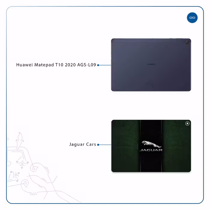 برچسب پوششی ماهوت مدل Jaguar Cars مناسب برای تبلت هوآوی Matepad T10 2020 AGS-L09