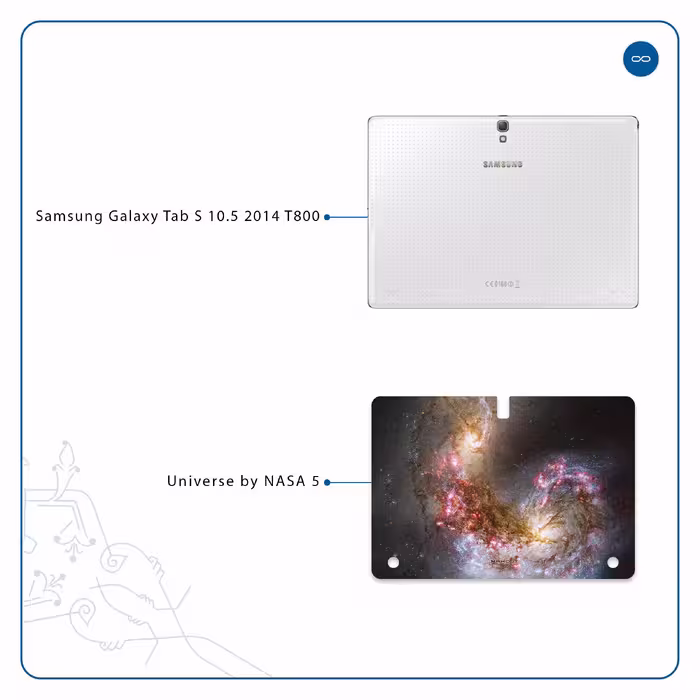برچسب پوششی ماهوت مدل Universe-by-NASA-5 مناسب برای تبلت سامسونگ Galaxy Tab S 10.5 2014 T800