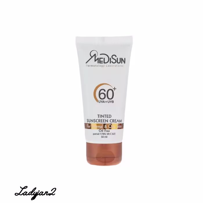 کرم ضد آفتاب رنگی مدیسان مدل Tinted SPF 60 مناسب پوست های چرب و معمولی حجم 50 میلی لیتر