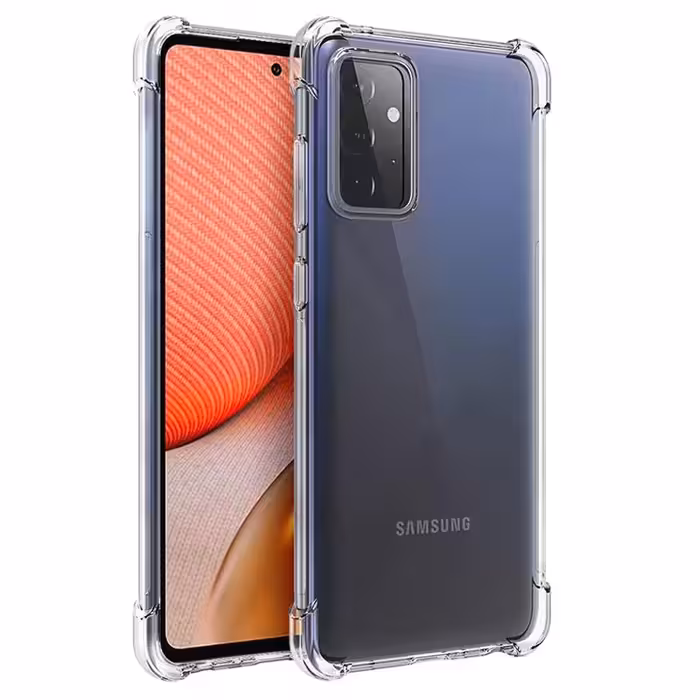 گارد محافظ ایربگ دار برای گوشی Samsung Galaxy A72 4G / A72 5G مدل تمام ژله ای محافظ لنزدار
