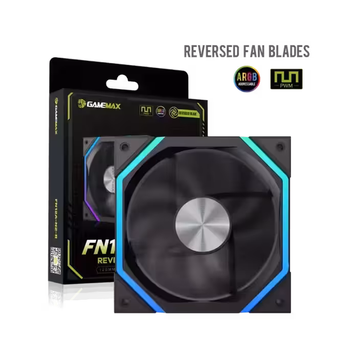 GameMax FN12A-N2-R | فشار هوای بالا و نورپردازی ARGB