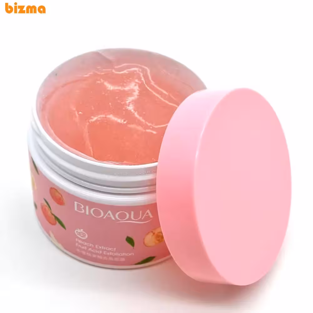 ماسک و اسکراب صورت هلو بایو آکوا وزن 140 گرم