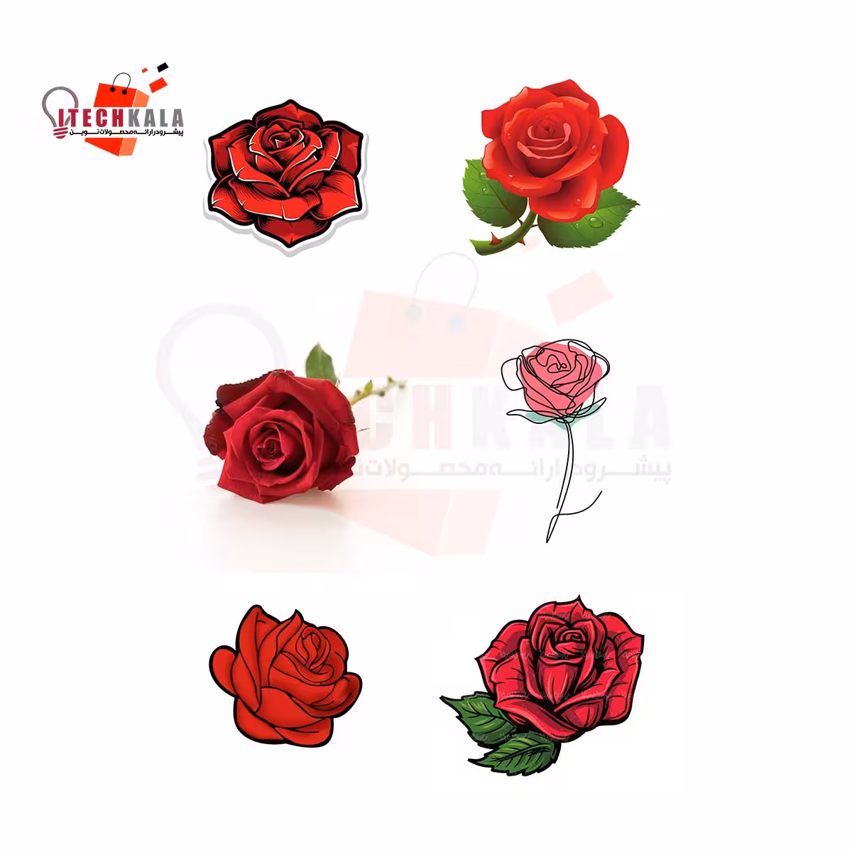 طلق طرح رز قرمز